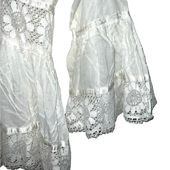 Vintage Minna Lee Two Piece Cotton & Lace Skirt Suit Size S - Picture 9 of 11